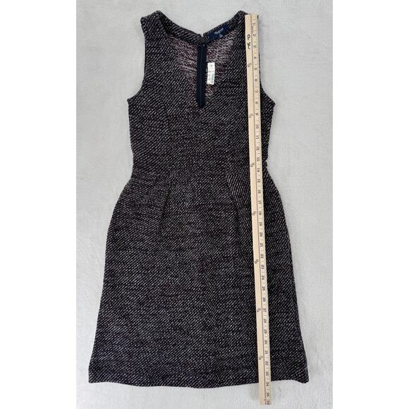 Madewell Black Twill Terrace Sleeveless Knit Woven Sheath Dress NWT XS - Picture 10 of 13